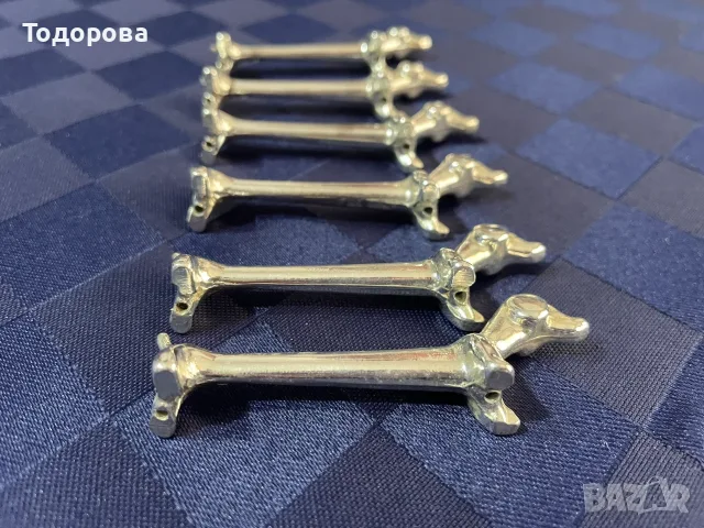 Комплект посребрени френски поставки за прибори за хранене - 6 броя, снимка 6 - Прибори за хранене, готвене и сервиране - 55678769