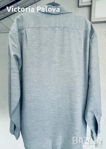 Белгийска мъжка риза Alfa Shirts, Glacier Gray, немачкаема материя - XL/XXL, снимка 8 - Ризи - 54528008