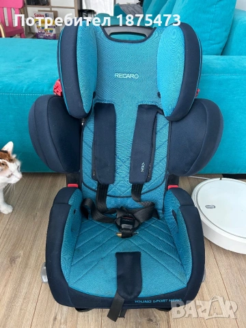 RECARO Стол за кола 9-36 кг YOUNG SPORT HERO XENON BLUE, снимка 8 - Столчета за кола и колело - 54572220
