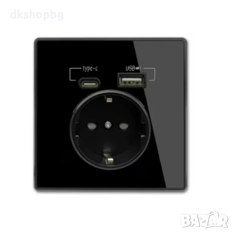  4671 Стенен Контакт 230V с Вградено USB и Type-C Зарядно, снимка 4 - Други стоки за дома - 54598593