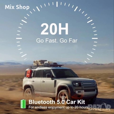 Нов Aigital Bluetooth комплект за свободни ръце за кола с гласово управление, снимка 6 - Друга електроника - 54565768