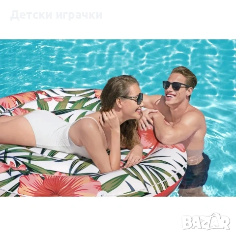 Надуваем остров Bestway Кръгъл 158 см тропически мотиви, цветен, снимка 2 - Надуваеми играчки - 55221013