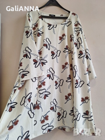 СТРАХОТНА ТУНИКА В ЕФЕКТЕН ДЕСЕН 3XL-4XL, снимка 4 - Туники - 54672556