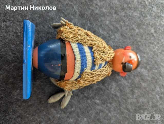 Дървена фигура на рибар, снимка 2 - Колекции - 54649431