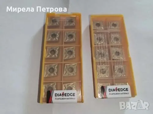 10 броя пластини DIA EDGE CNMG120404 MA UE6020 в кутийка. Материал - карбид. 