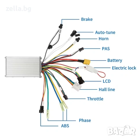 Контролер за електрическа тротинетка 24V 36V 48V 350W-1000W 20A Brushless с LCD дисплей TF-100 10484, снимка 3 - Друга електроника - 54706383