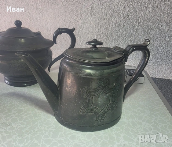 Стари посребрени чайници, снимка 3 - Декорация за дома - 55059391