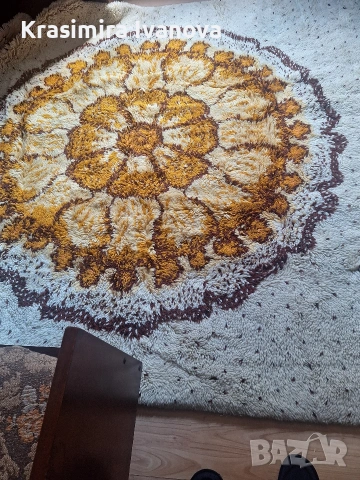 нов китеник ръчна изработка 2.00/2.20 -100%вълна, снимка 4 - Декорация за дома - 54160042