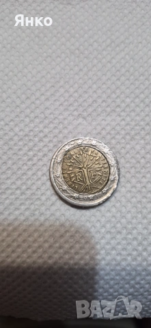 Монета 2 евро с дефект, снимка 2 - Нумизматика и бонистика - 54199306
