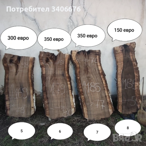 Плотове от вековен орех