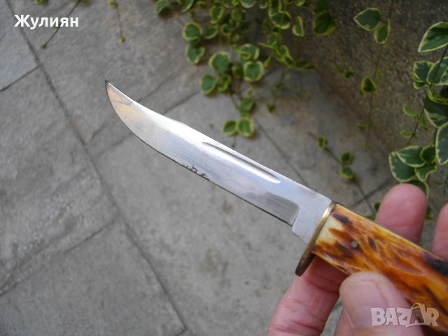 СТАР НОЖ С КАНИЯ РОГОВА ДРЪЖКА, снимка 4 - Антикварни и старинни предмети - 54967340