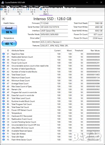SSD Sata - различни модели Samsung, Kingston и др от 128 до 500гб., снимка 10 - Твърди дискове - 55677897