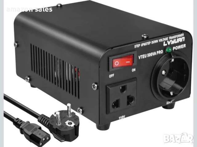 Cantonape Преобразувател на напрежение - Изход 110/220V AC - 500W Тороидален трансформатор - 110V 22