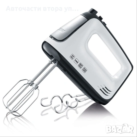 Severin HM3830 Ръчен миксер, 400 W, 5 степени на скорост, инокс/бял/сив, снимка 4 - Миксери - 54451041