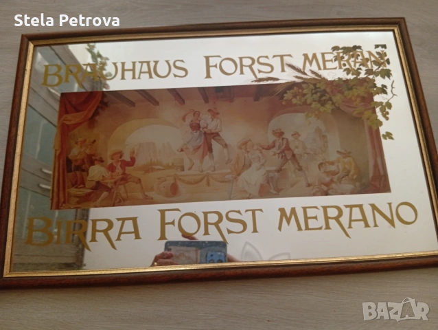 Оригинално рекламно огледало за Birra Forst Merano.t , снимка 2 - Колекции - 54844084