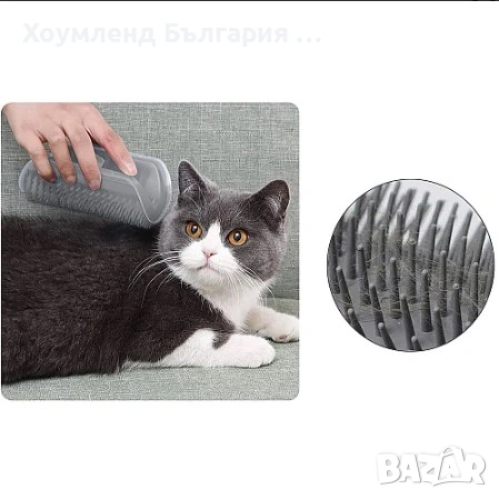 Четка 2в1 чесалка и гребен за котка, снимка 3 - За котки - 54344685