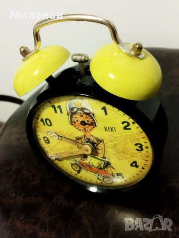 Стар анимиран будилник, настолен часовник, снимка 2 - Антикварни и старинни предмети - 54354119