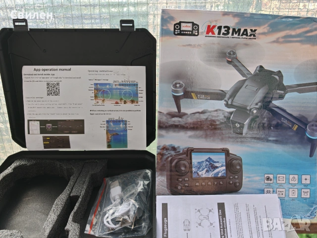 K13 MAX с безчеткови мотори,СЕНЗОРИ за препятствия и Дистанционно с ДИСПЛЕЙ , снимка 3 - Дронове и аксесоари - 54725466