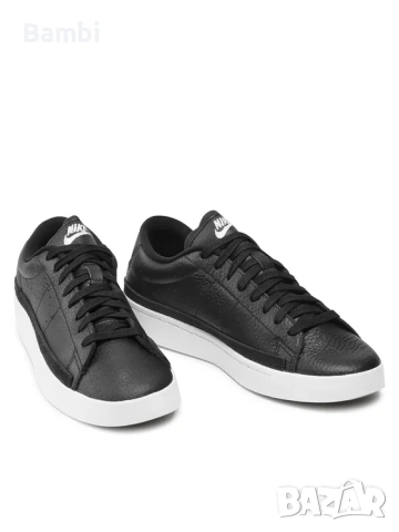 Черни кецове Nike от естествена кожа , снимка 2 - Маратонки - 54270519