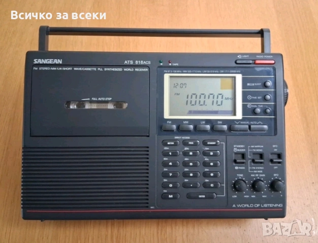 Sangean ATS-818ACS късовълново многообхватно радио с касета