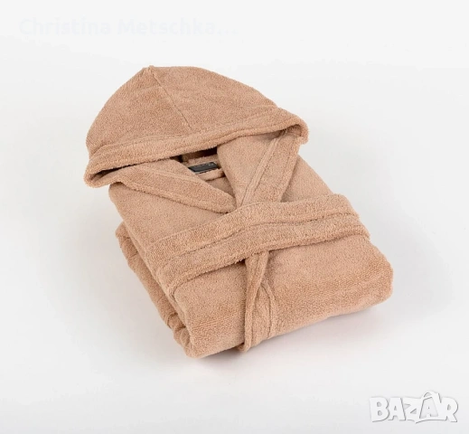 Нов. Халат за баня с качулка Petra 100% памук, размер L/XL 