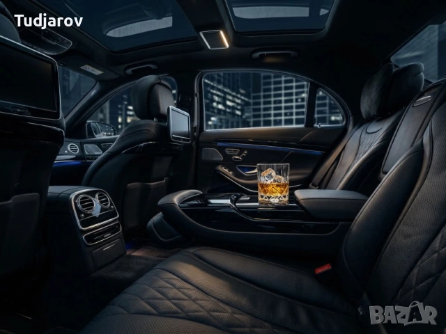 ПОД НАЕМ Mercedes-Benz S class 560 L BRABUS OPTIC 150€/час, снимка 8 - Транспорт под наем - 54723506