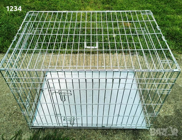 транспортна клетка метална сгъваема 91x62x68см за куче, стационар