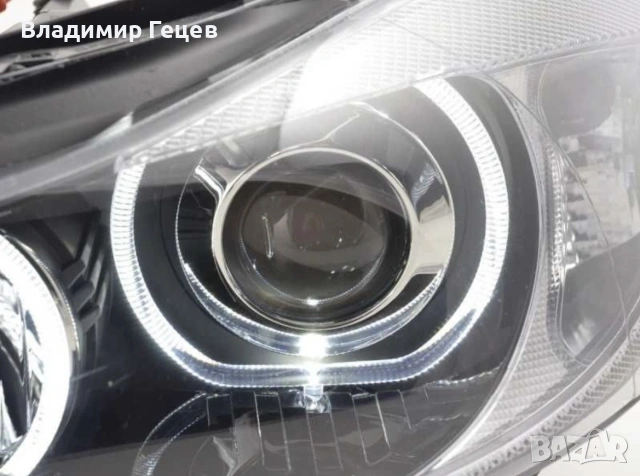 ТУНИНГ ФАРОВЕ с LED Angel Eyes за BMW E90 / E91 (05-08), снимка 3 - Части - 55041968