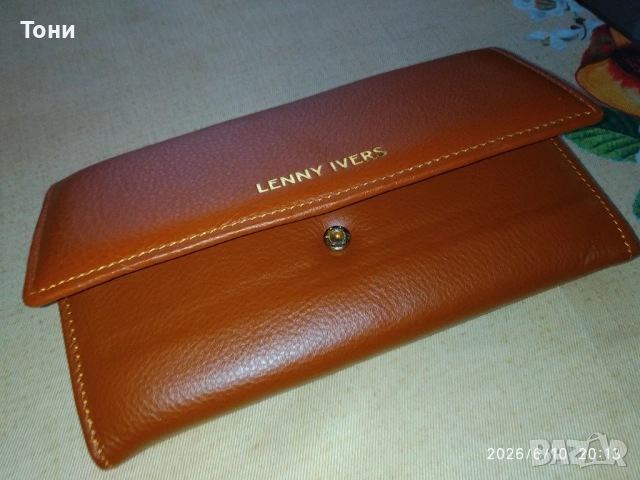 LENNY IVERS Оригинал Ново Дамско Портмоне Изцяло от Естествена Кожа 