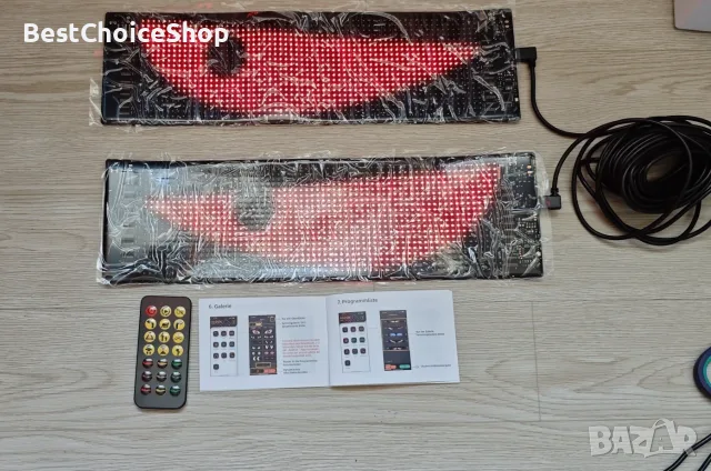 LED матрични панели Devil Eye 2 бр. Програмиране с приложение и дистанционно IP65–10x35cm, снимка 4 - Аксесоари и консумативи - 55437226