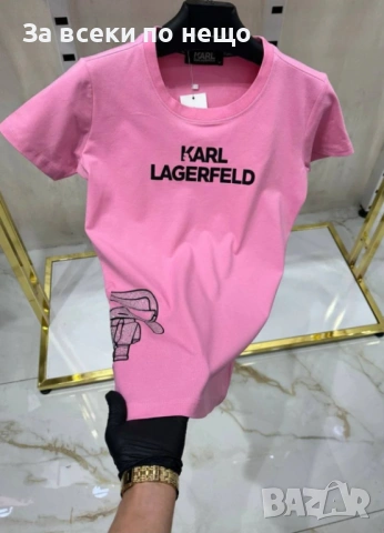 Karl Lagerfeld Дамска Тениска👚Дамска Блуза С Къс Ръкав Карл Лагерфелд Код A1434