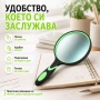 Увеличителна джобна стъклена ръчна лупа мощна 10x 90мм за четене деца, снимка 6