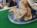 Стара руска порцеланова статуетка Гжел, снимка 2