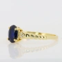 Сребърен пръстен сърца със Сапфир Royal Blue 2.29 карата,и сертификат , снимка 2