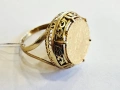 Златен пръстен с монета 7.18гр 1:07055-25, снимка 2