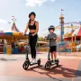 JX FITNESS Тротинетка за възрастни с регулируема височина на 3 нива, сгъваема, с двойни спирачки, снимка 6