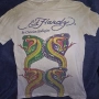 made in usa ed hardy vintage 4 cobra snakes tshirt beige, снимка 9