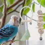 Комплект от 9 части за малки до средни папагали, играчки, кацалка и стълба, снимка 3