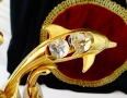 Позлатена фигура Делфин,24 k Gold Plated,австрийски кристали. , снимка 6