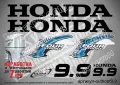 HONDA 2002-2007 извънбордови двигател стикери надписи 2 4 5 9.9 10 15 20 hp, снимка 7