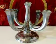 Посребрен свещник петица Art Deco,печат. , снимка 1
