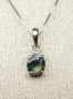 Ръчно колие с естествен австралийски двуцветен Сапфир 1.22ct VVS с верижка и Сертификат, снимка 5