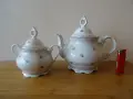 Чайник и захарница Барок български порцелан Сталин Видин 1957 г, снимка 1