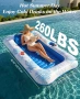 Голям надуваем дюшек/ матрак за басейн за двама HeySplash XL с поставки за чаши, снимка 13