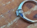 18к Пръстен бяло злато 2g с 0.18ct диамант VS1, снимка 14