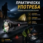 Мощен ръчен фенер LED прожектор тактически за лов риболов къмпинг туризъм палатка работа аварии, снимка 2