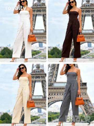 Нов Стилен Дамски Гащеризон Различни Цветове , снимка 2 - Гащеризони - 54121788