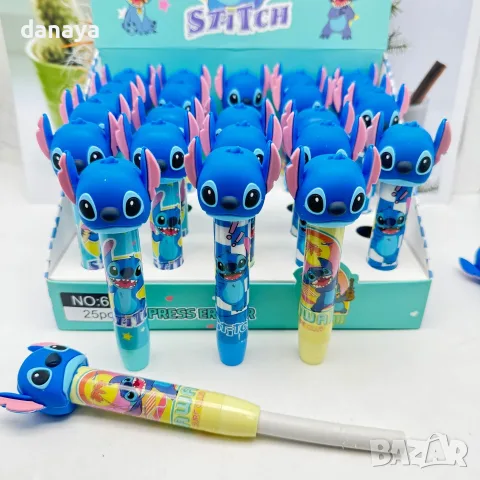 6985 Ученическа гумичка за триене Стич Stitch с механизъм за изваждане, снимка 5 - Ученически пособия, канцеларски материали - 55567706