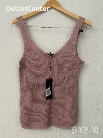 Плетен топ от лен и памук Max Mara Weekend, снимка 3 - Корсети, бюстиета, топове - 54885034