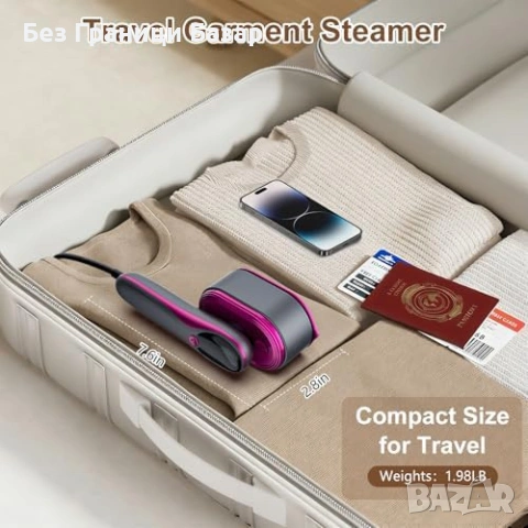 Нова преносима 2 в 1 парна ютия за дрехи 1200W LED дисплей 4 режима гладене, снимка 6 - Ютии - 54046807